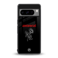 anti social black back phone cover | glass case for google pixel 8 pro