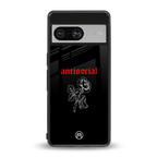 anti social black back phone cover | glass case for Google Pixel 8