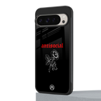 anti social black back phone cover | glass case for google pixel 9 pro xl
