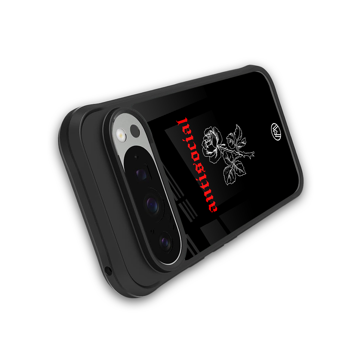 anti social black back phone cover | glass case for google pixel 9 pro xl