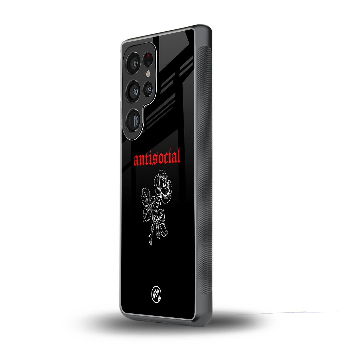 anti social black back phone cover | glass case for samsung galaxy s25 ultra