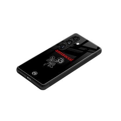 anti social black back phone cover | glass case for samsung galaxy s24 fe