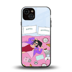 anti social chick girl back phone cover | glass case for iphone 13