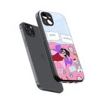 anti social chick girl back phone cover | glass case for iphone 15 plus