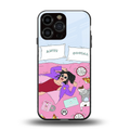 anti social chick girl back phone cover | glass case for iphone 15 pro max