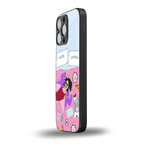 anti social chick girl back phone cover | glass case for iphone 15 pro max