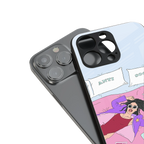 anti social chick girl back phone cover | glass case for iphone 15 pro