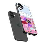 anti social chick girl back phone cover | glass case for iphone 16