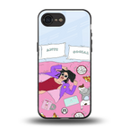 anti social chick girl back phone cover | glass case for iphone 16e
