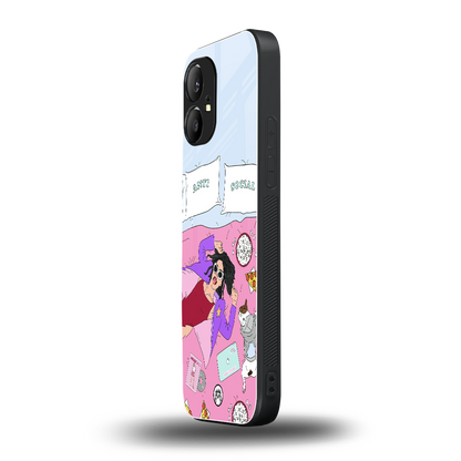 anti social chick girl back phone cover | glass case for nothing phone 1