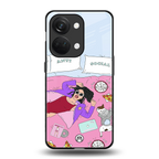 anti social chick girl back phone cover | glass case for oneplus nord 3