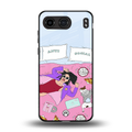 anti social chick girl back phone cover | glass case for oneplus nord 4