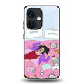 anti social chick girl back phone cover | glass case for oneplus nord ce 3