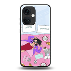 anti social chick girl back phone cover | glass case for oneplus nord ce 3