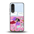 anti social chick girl back phone cover | glass case for oneplus nord ce 4 lite