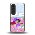 anti social chick girl back phone cover | glass case for oneplus nord ce 4