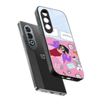 anti social chick girl back phone cover | glass case for oneplus nord ce 4