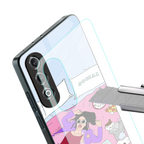 anti social chick girl back phone cover | glass case for oneplus nord ce 4