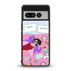 anti social chick girl back phone cover | glass case for google pixel 7 pro