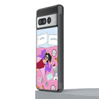 anti social chick girl back phone cover | glass case for google pixel 7 pro