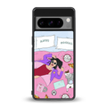 anti social chick girl back phone cover | glass case for google pixel 8 pro