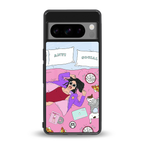 anti social chick girl back phone cover | glass case for google pixel 8 pro