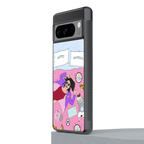 anti social chick girl back phone cover | glass case for google pixel 8 pro