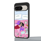 anti social chick girl back phone cover | glass case for google pixel 9