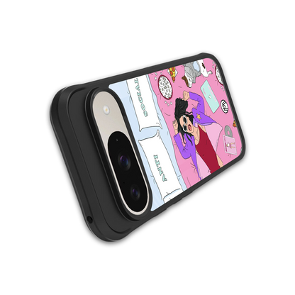 anti social chick girl back phone cover | glass case for google pixel 9