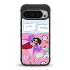 anti social chick girl back phone cover | glass case for google pixel 9 pro