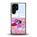 anti social chick girl back phone cover | glass case for samsung galaxy s23 ultra