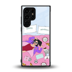 anti social chick girl back phone cover | glass case for samsung galaxy s23 ultra