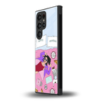 anti social chick girl back phone cover | glass case for samsung galaxy s23 ultra