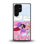 anti social chick girl back phone cover | glass case for samsung galaxy s25 ultra