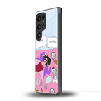anti social chick girl back phone cover | glass case for samsung galaxy s25 ultra
