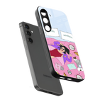 anti social chick girl back phone cover | glass case for samsung galaxy s24