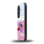 anti social chick girl back phone cover | glass case for samsung galaxy s24 plus