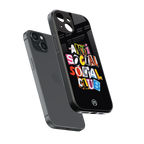anti social club back phone cover | glass case for iphone 13 mini