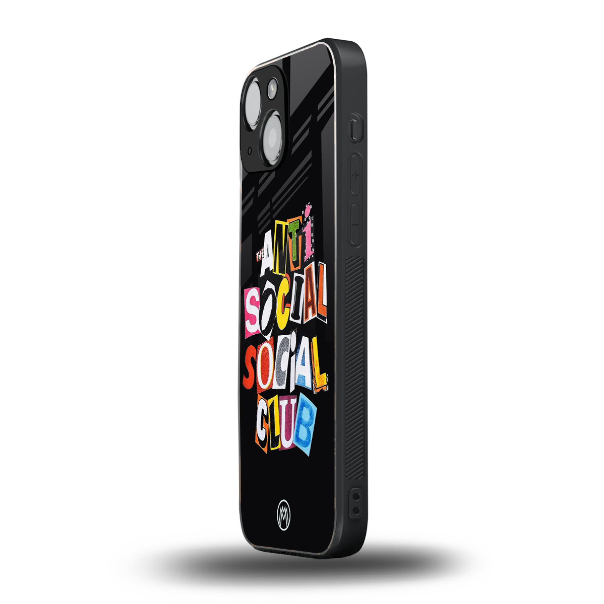anti social club back phone cover | glass case for iphone 13 mini