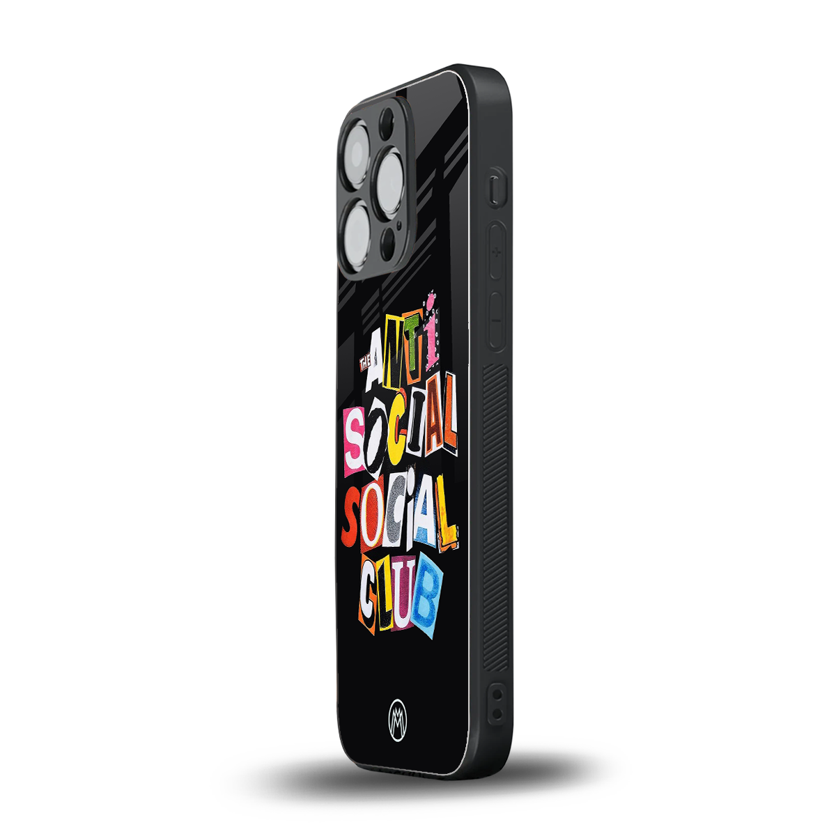 anti social club back phone cover | glass case for iphone 13 pro
