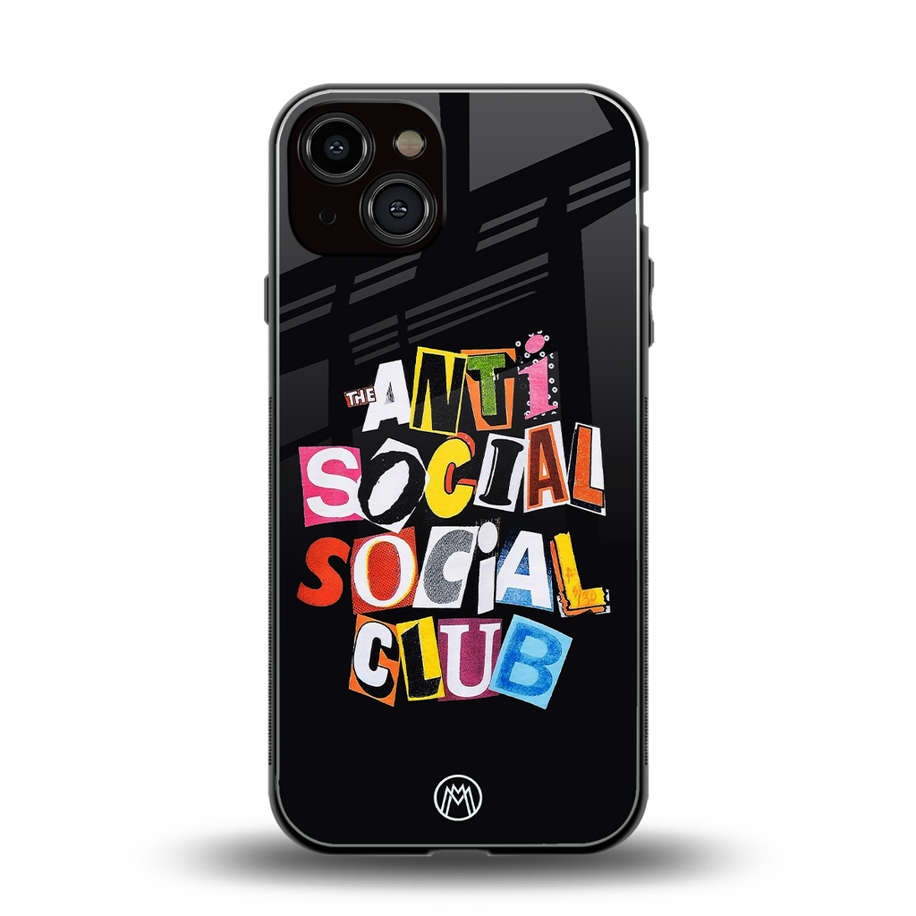 anti social club back phone cover | glass case for iphone 13