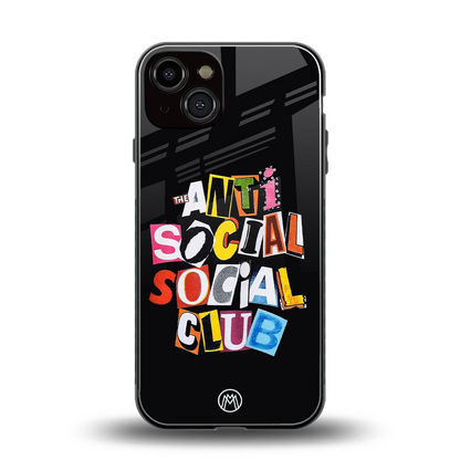 anti social club back phone cover | glass case for iphone 13