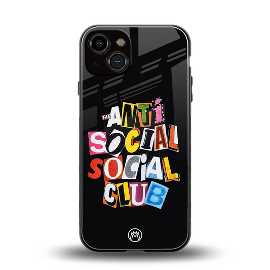 anti social club back phone cover | glass case for iphone 13