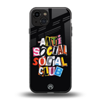anti social club back phone cover | glass case for iphone 14