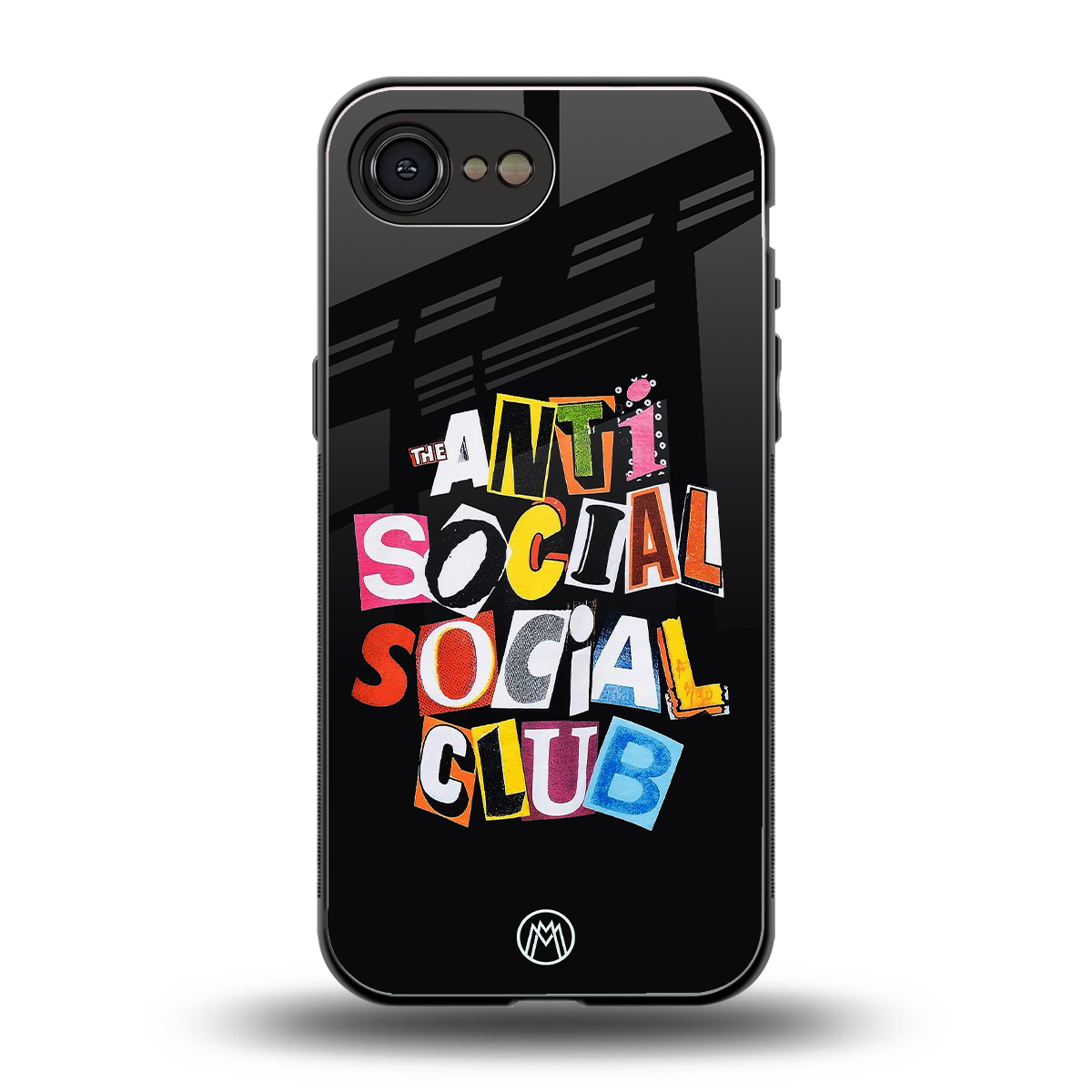 anti social club back phone cover | glass case for iphone 16e