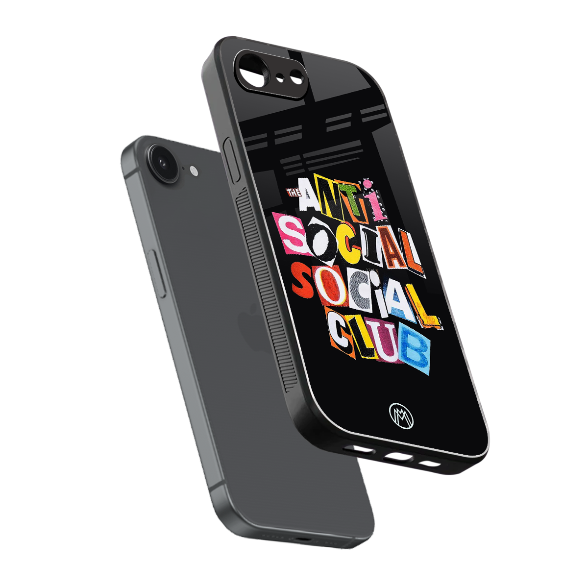 anti social club back phone cover | glass case for iphone 16e