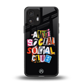anti social club back phone cover | glass case for nothing phone 2