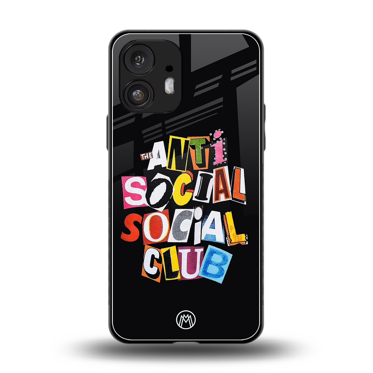 anti social club back phone cover | glass case for nothing phone 2