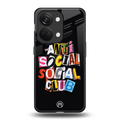 anti social club back phone cover | glass case for oneplus nord 3