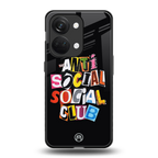 anti social club back phone cover | glass case for oneplus nord 3